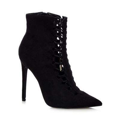 Call It Spring Black 'Sughrue' lace up high ankle boots